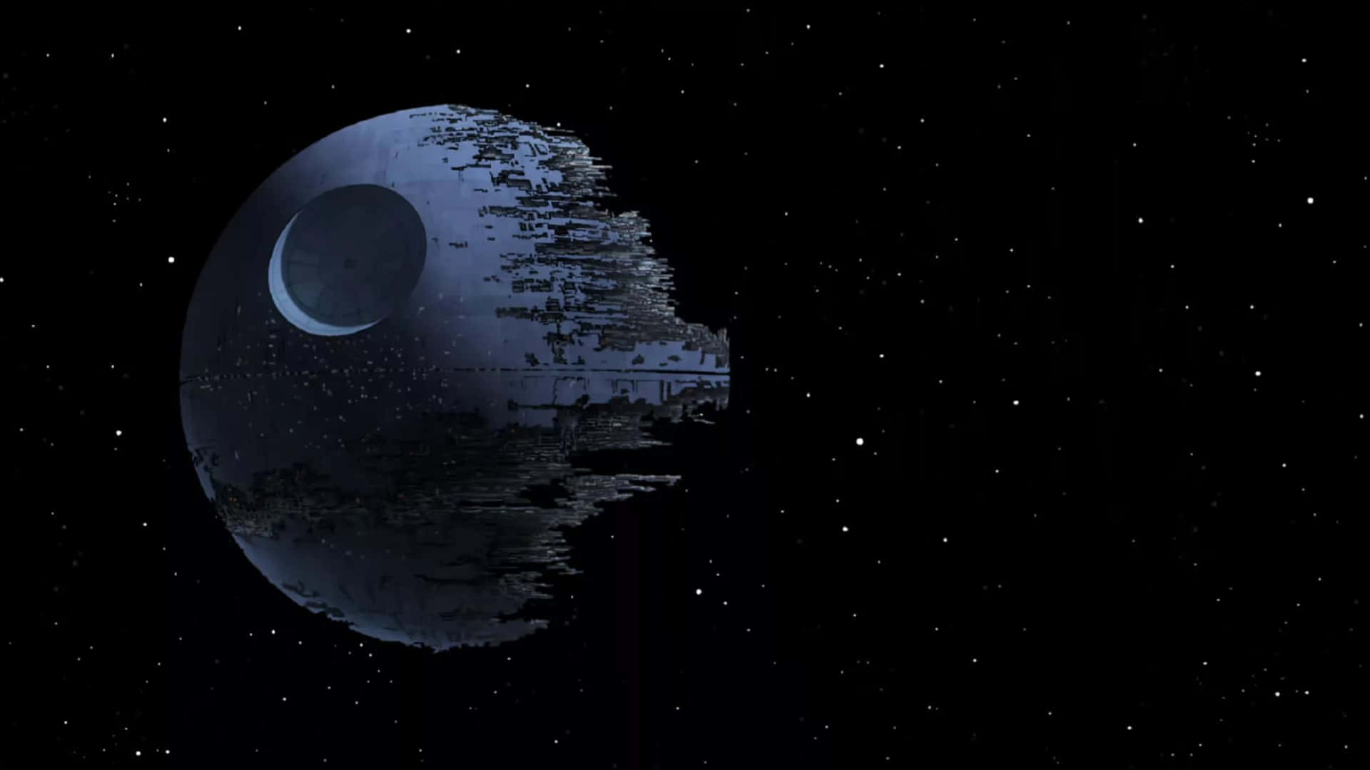 Sfondodi Star Wars Per Zoom: La Morte Nera Nello Spazio