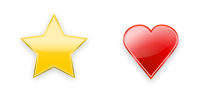 Starand Heart Icons PNG
