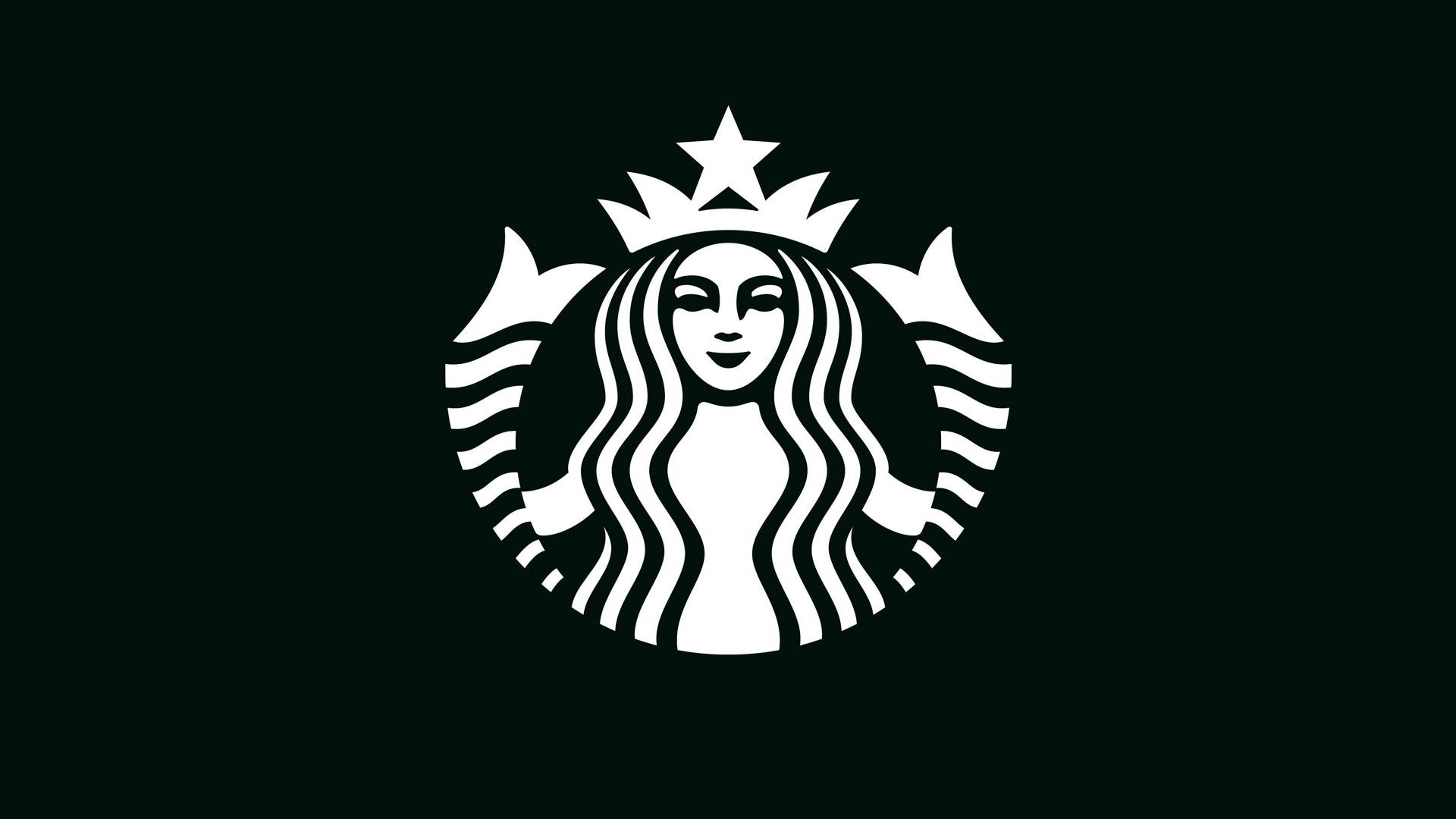 Starbucks Black And White Logo Wallpaper