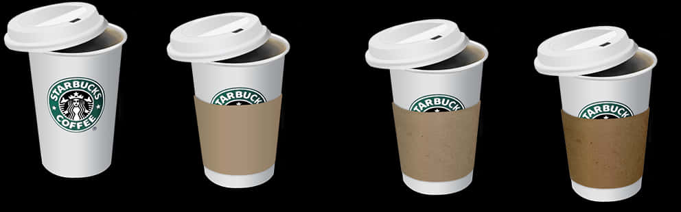 Starbucks Coffee Cups Variety PNG