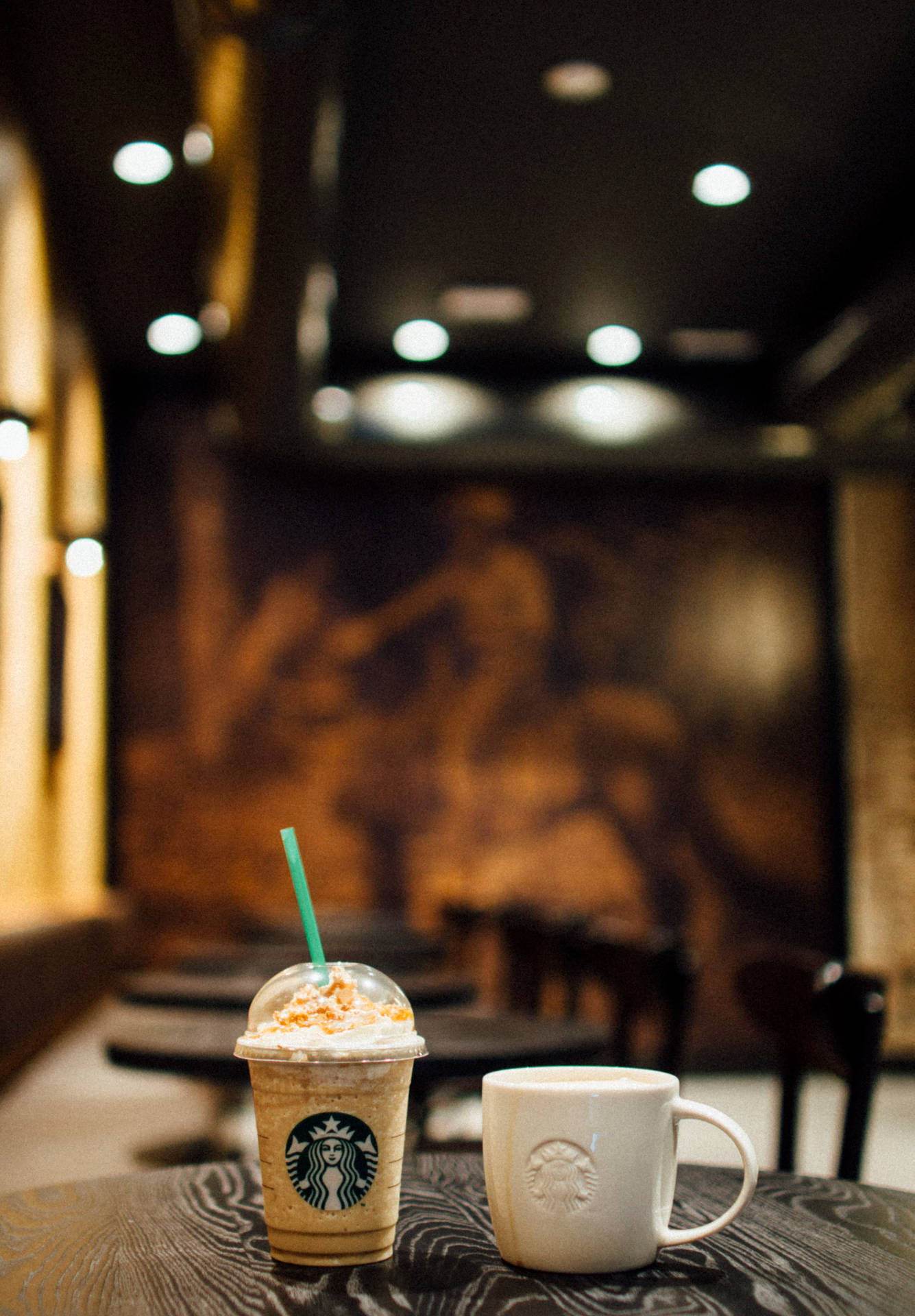 Starbucks Frappuccino And White Mug Wallpaper