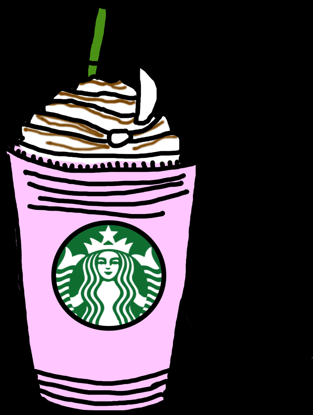 Starbucks Frappuccino Illustration PNG