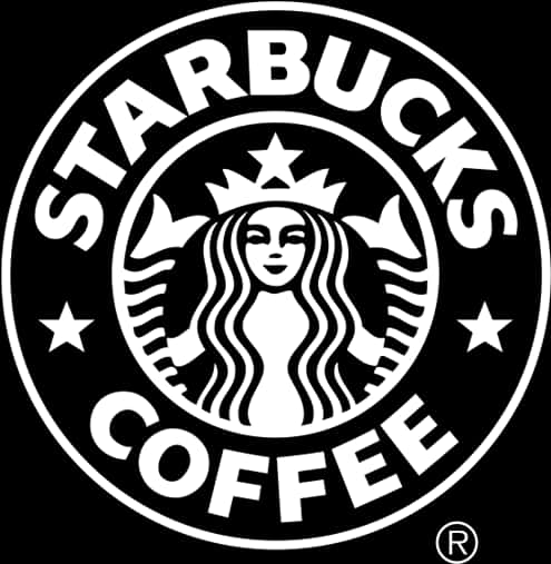 Starbucks Logo Blackand White PNG