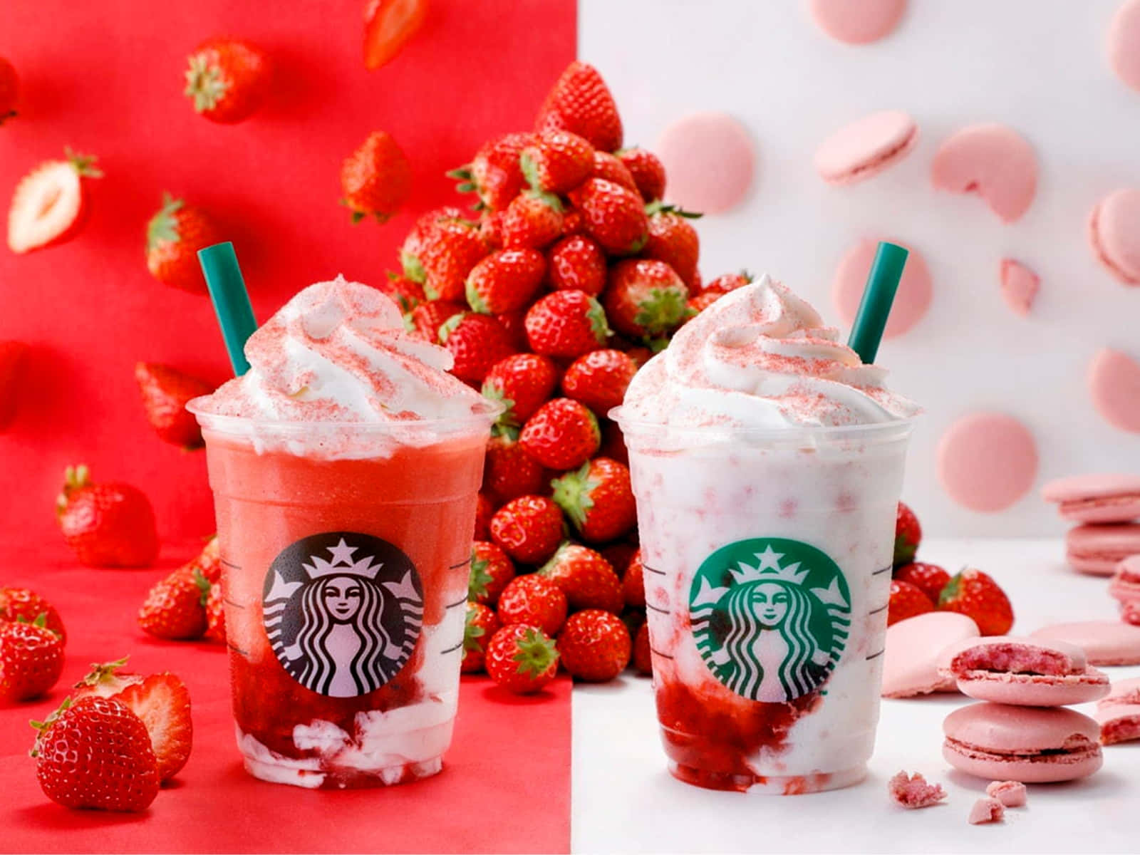 Enjoy a cup of Starbucks with friends