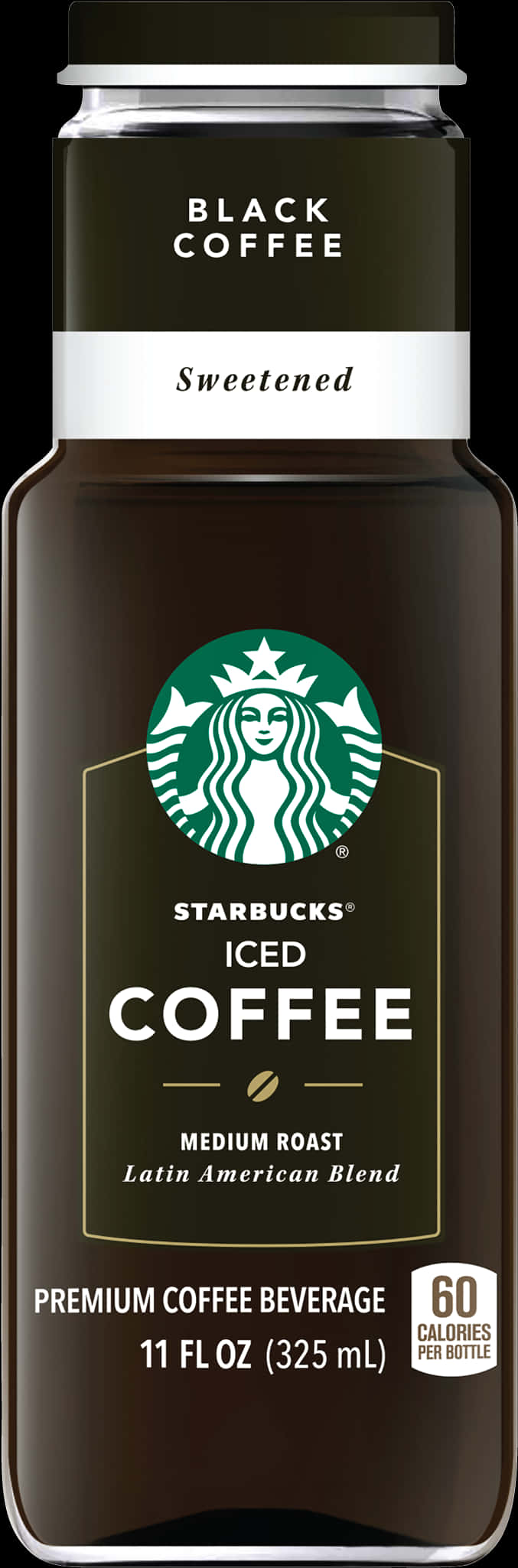 Starbucks Sweetened Black Iced Coffee Bottle PNG