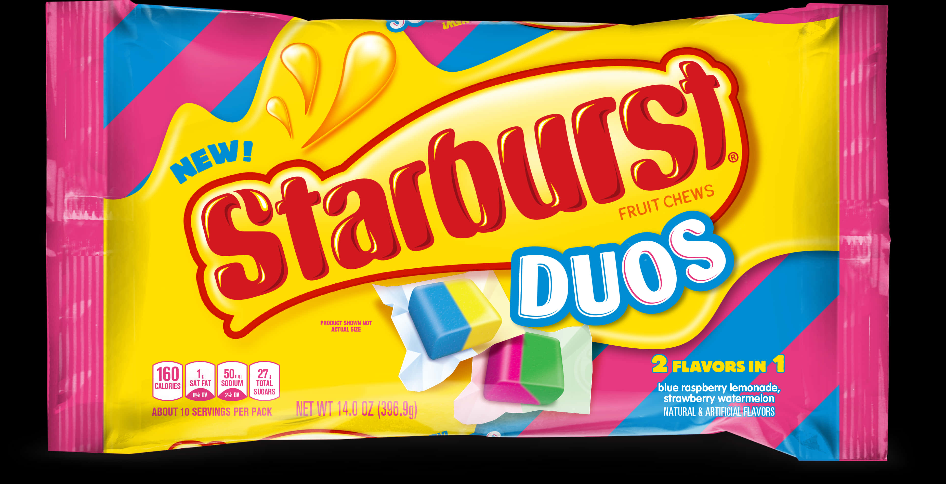 Starburst Duos Fruit Chews Package PNG