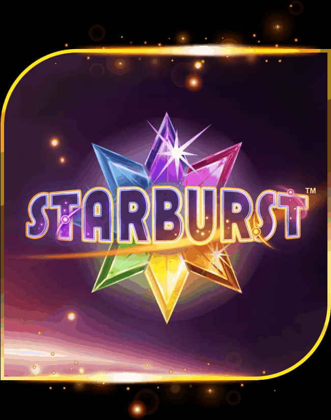 Starburst Game Logo Sparkling Gems PNG