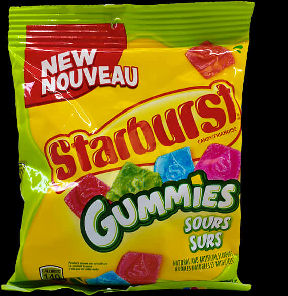 Starburst Gummies Sours New Packaging PNG