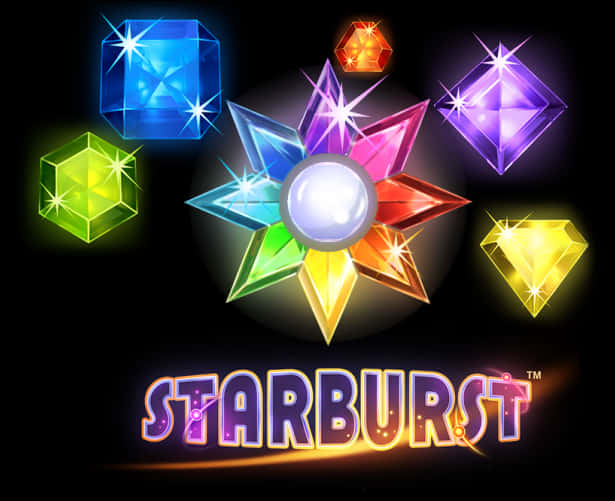 Starburst Slot Game Gemsand Logo PNG