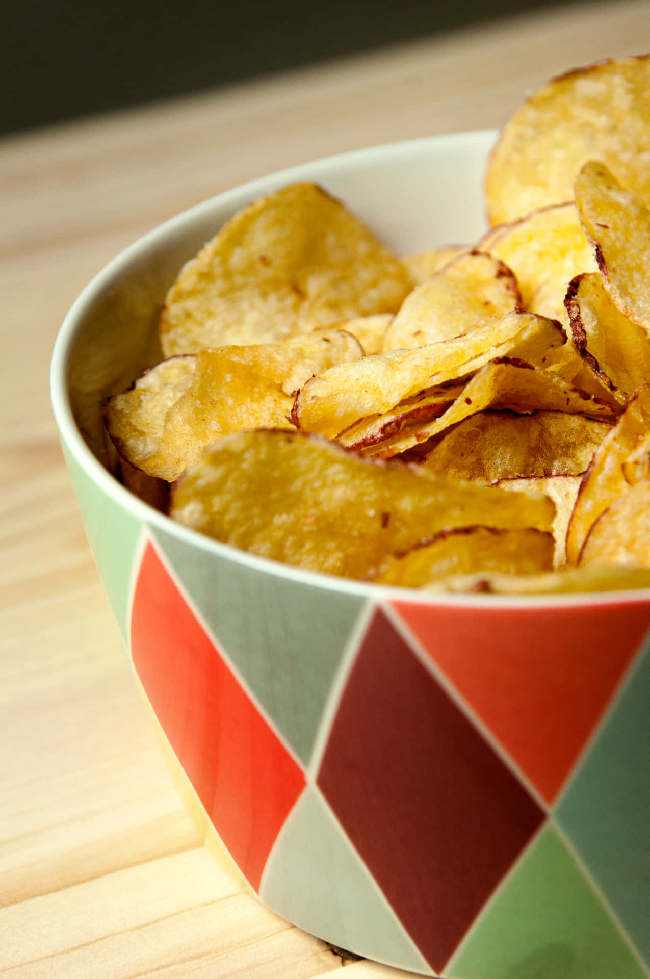 Starchy Potato Chips Snacks Wallpaper