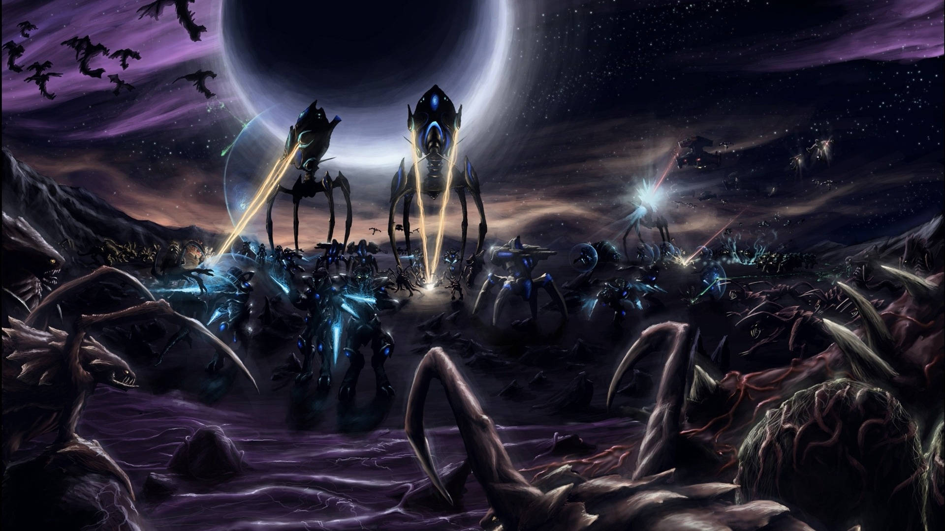Starcraft 2 Creatures Battle Wallpaper