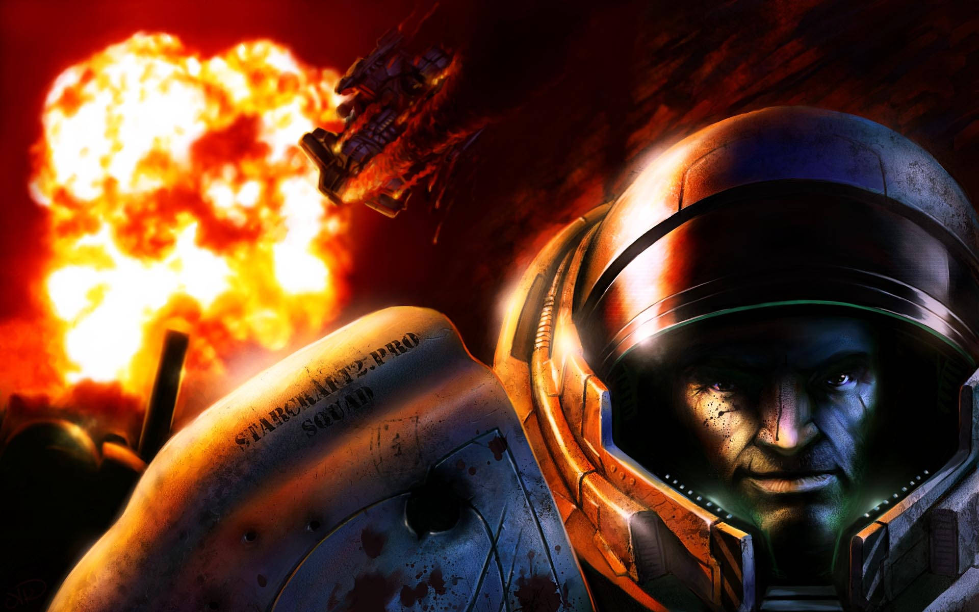 Starcraft 2 Kamp Eksplosion Wallpaper