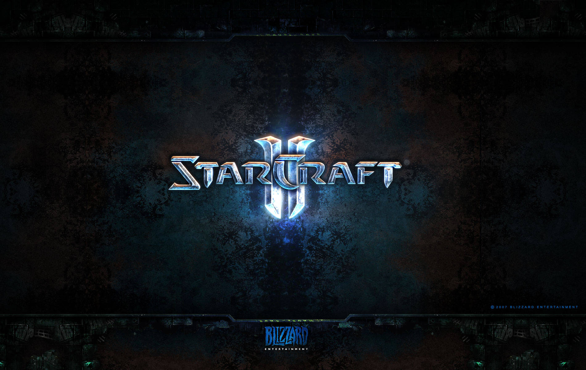 Starcraft 2 Logo Dark Background Wallpaper