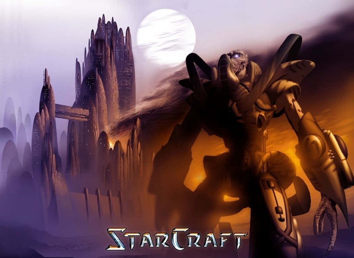 A group of iconic Starcraft characters in action Wallpaper