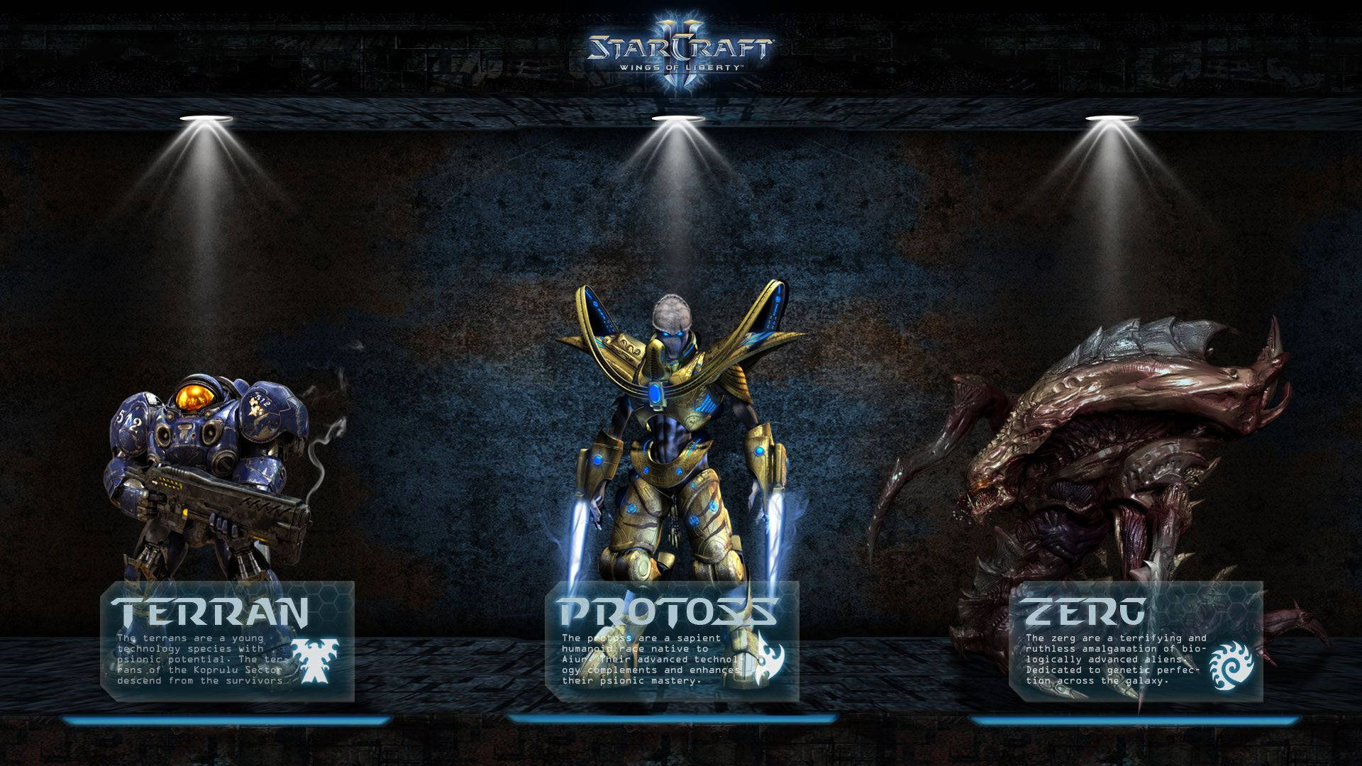 StarCraft Races And Emblems Wallpaper