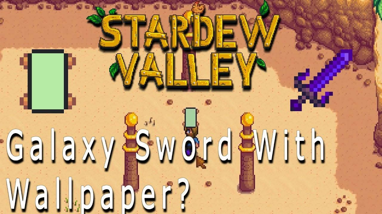 “Unlock the Power of Stardew Valley with a Legendary Galaxian Sword” Wallpaper