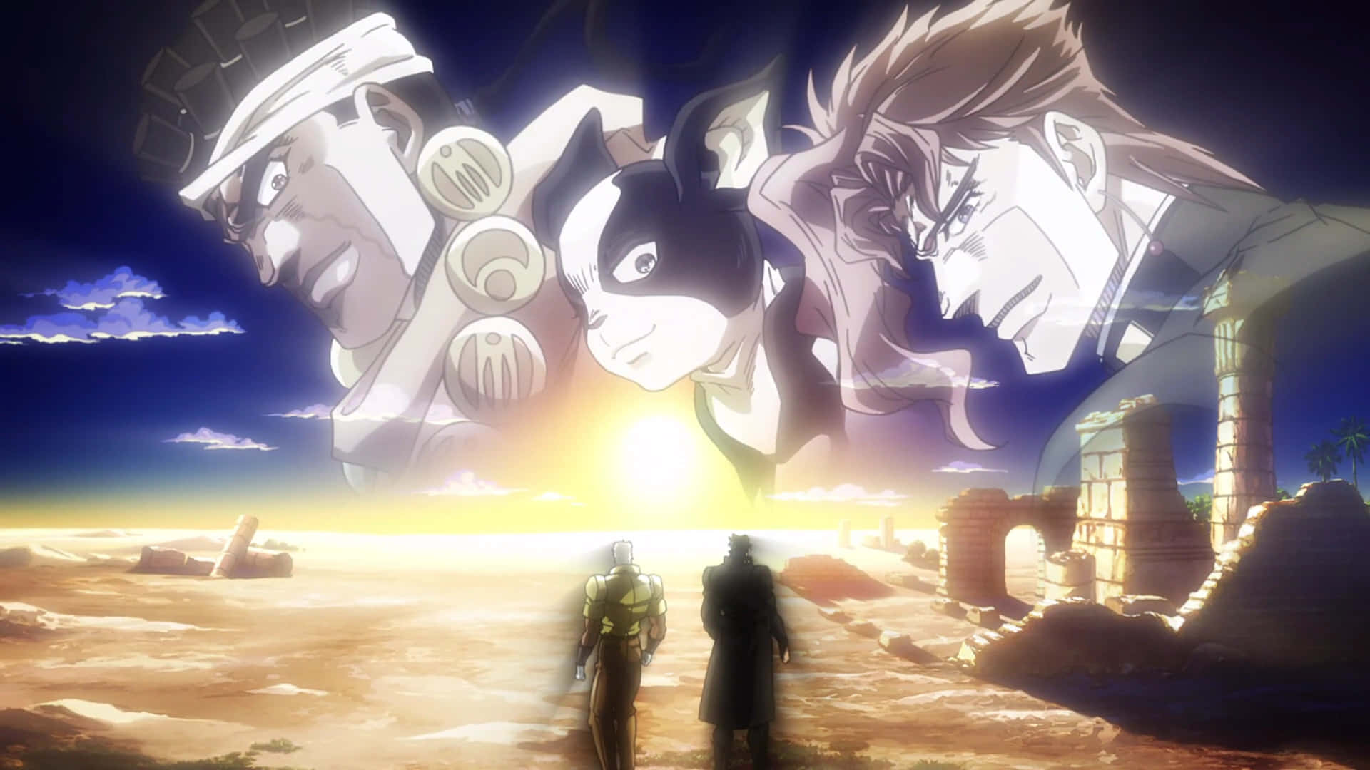 The Action-Packed Adventure of Stardust Crusaders Wallpaper