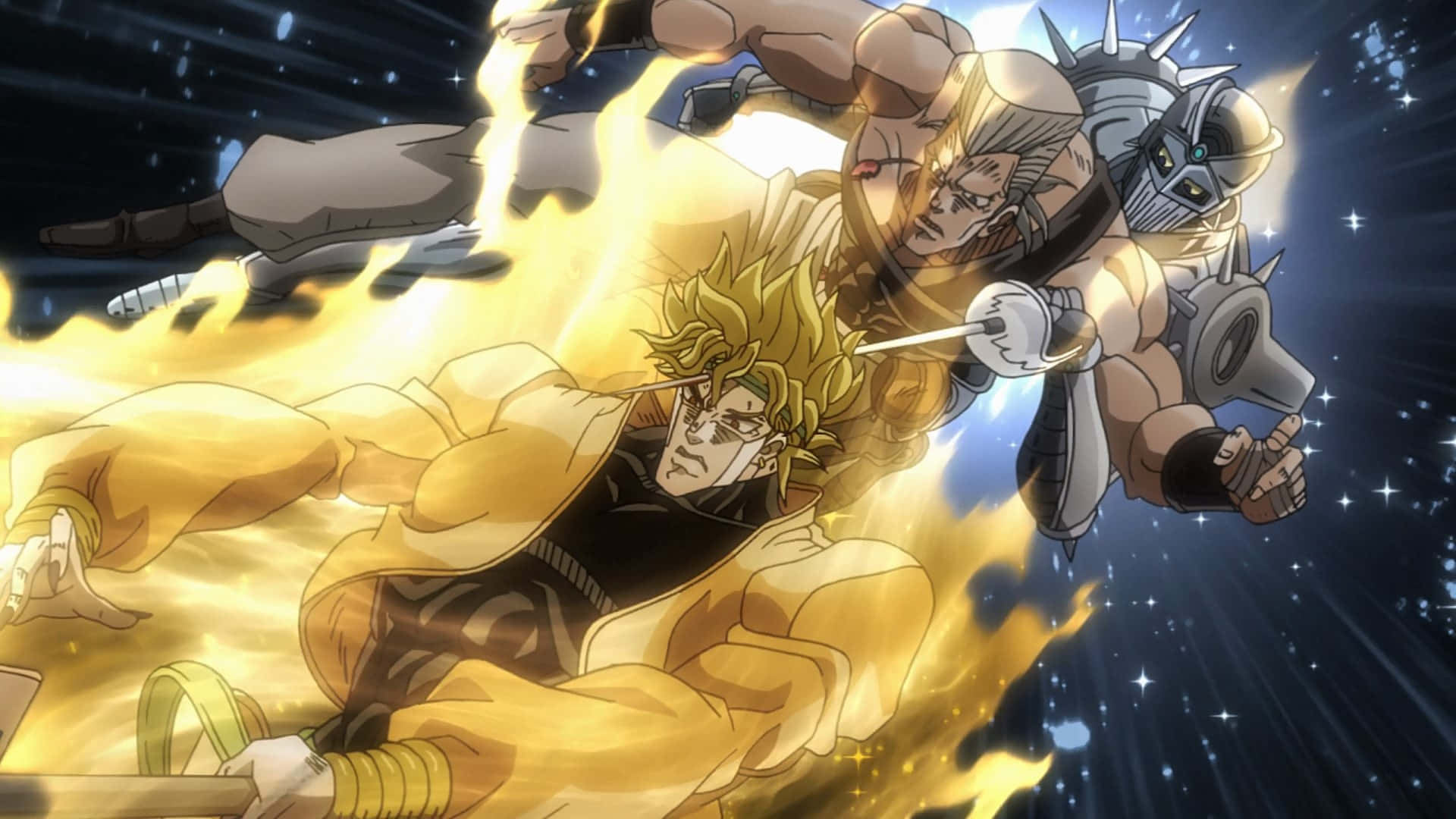 Jotaro Kujo Dan Sekutunya Di Jojo's Bizarre Adventure: Stardust Crusaders Wallpaper