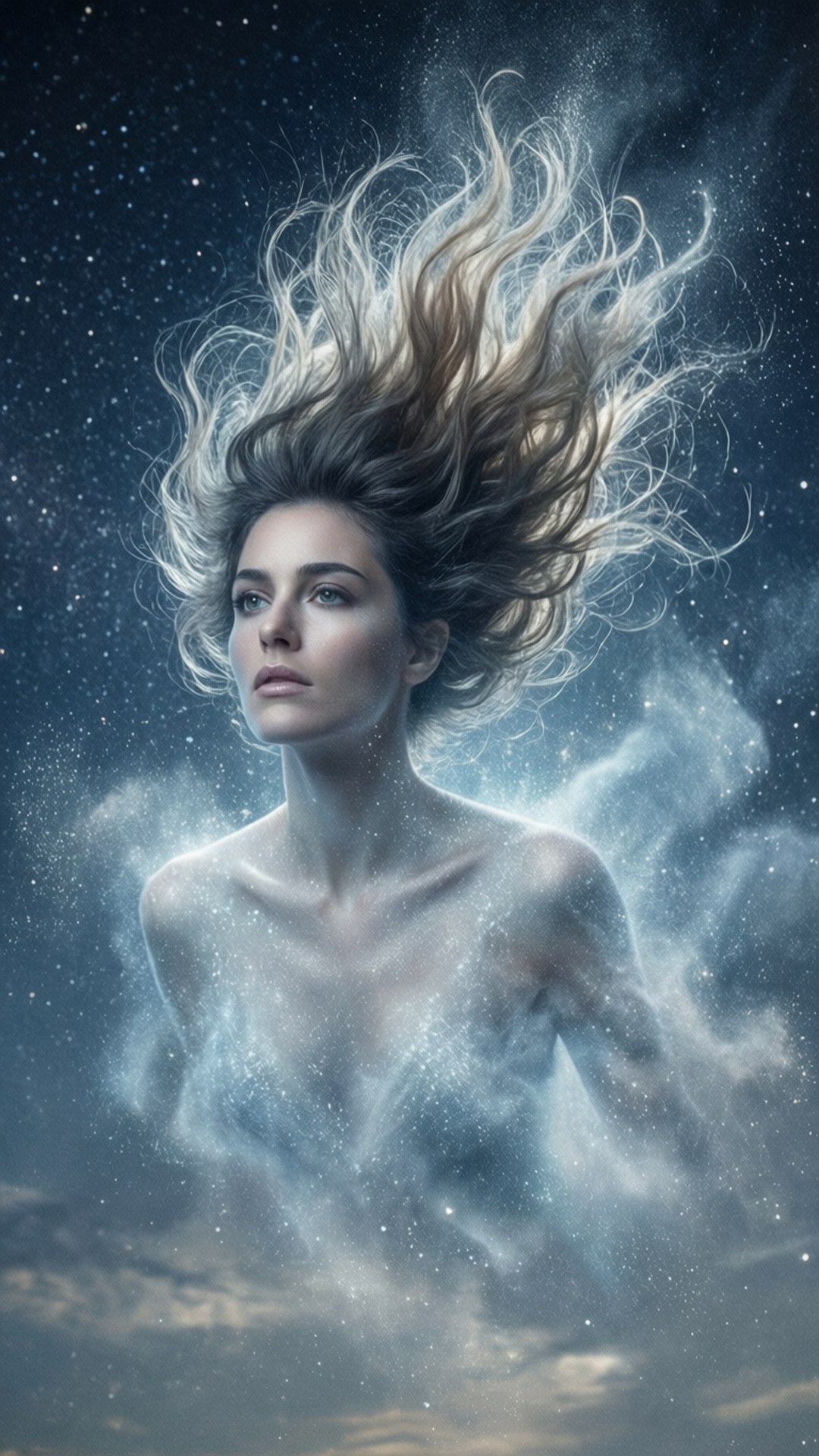 Eterea Stella Maeve fluttuante tra le stelle.