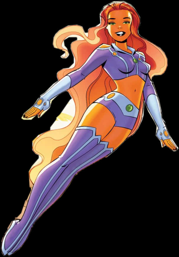 Starfire Animated Character Portrait PNG