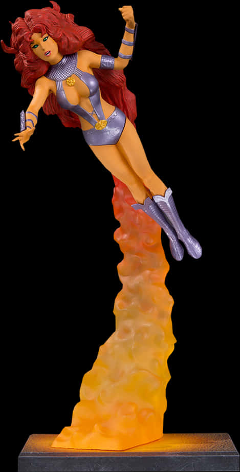 Starfire Statue Ascending Flame PNG