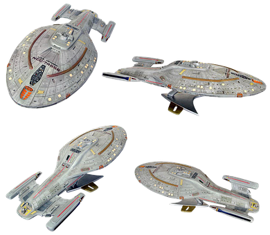 Starfleet Vessels Multiple Angles PNG