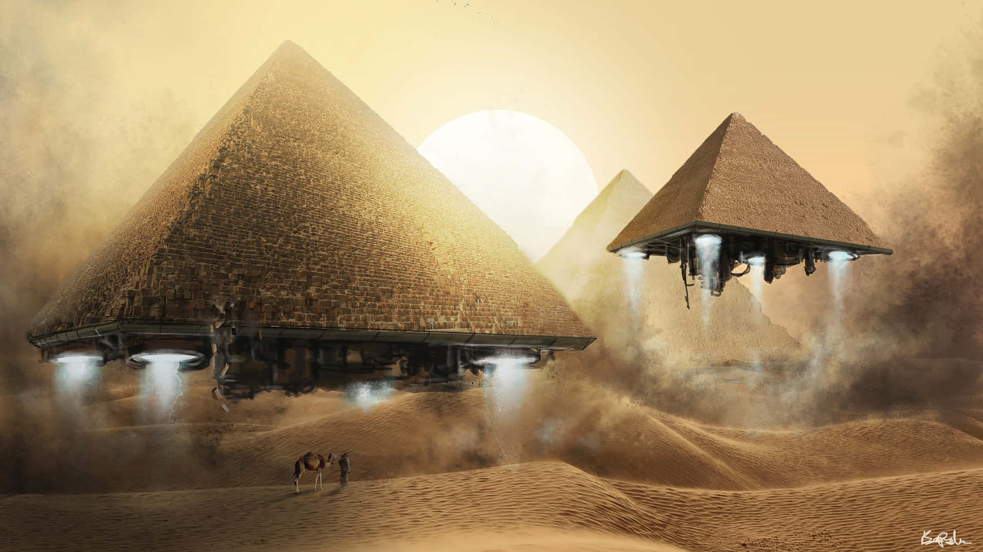 Stargate Flying Pyramid Wallpaper