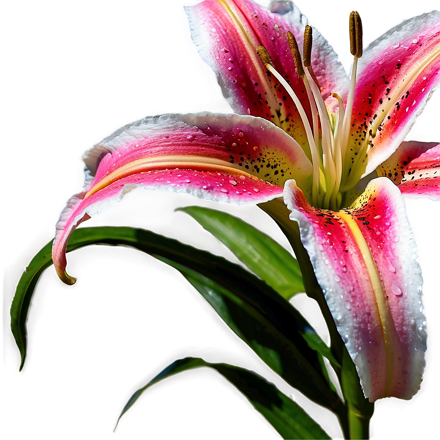 Stargazer Lily Close-up Png Qiy43 PNG