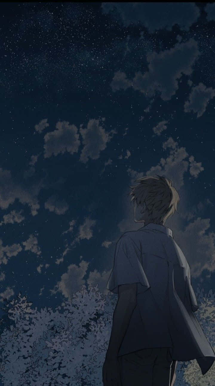 Stargazing_ Solitude_ Anime Wallpaper