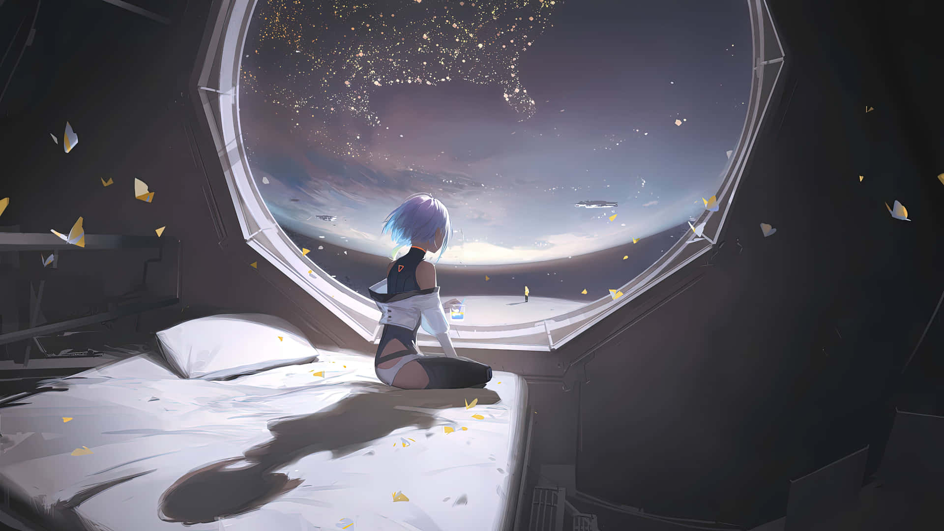 Stargazing Solitude Wallpaper