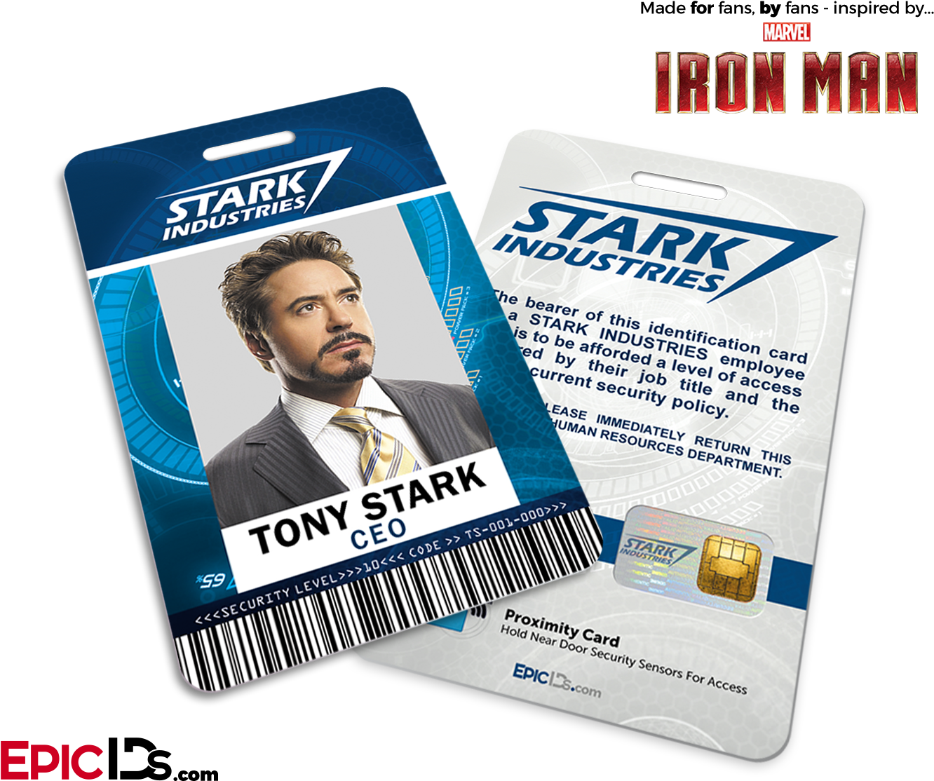 Stark Industries I D Card Tony Stark PNG