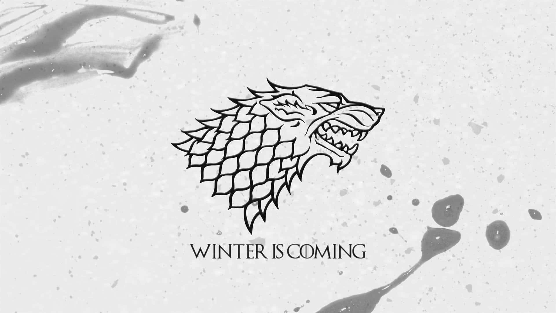 Stark Outline Logo Winter Wallpaper