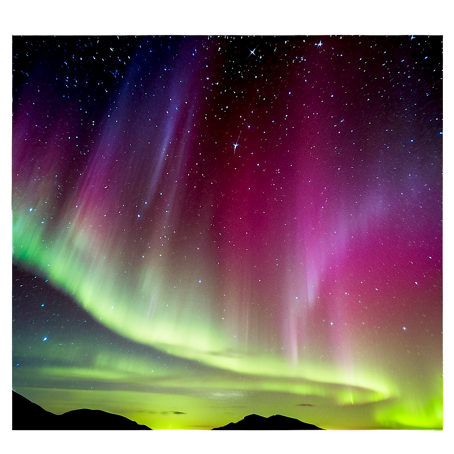 Starlit Aurora Borealis Png Tes58 PNG