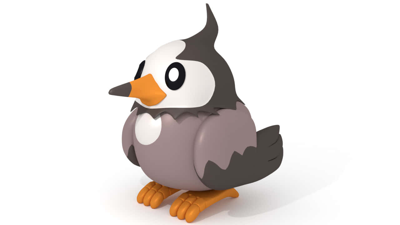 Starly Figurine On White Background Wallpaper