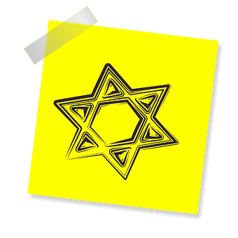 Starof David Yellow Note PNG