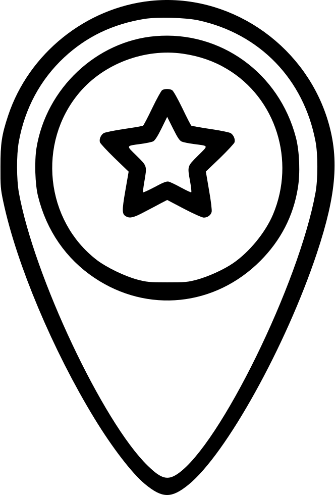 Starred Location Pin Icon PNG