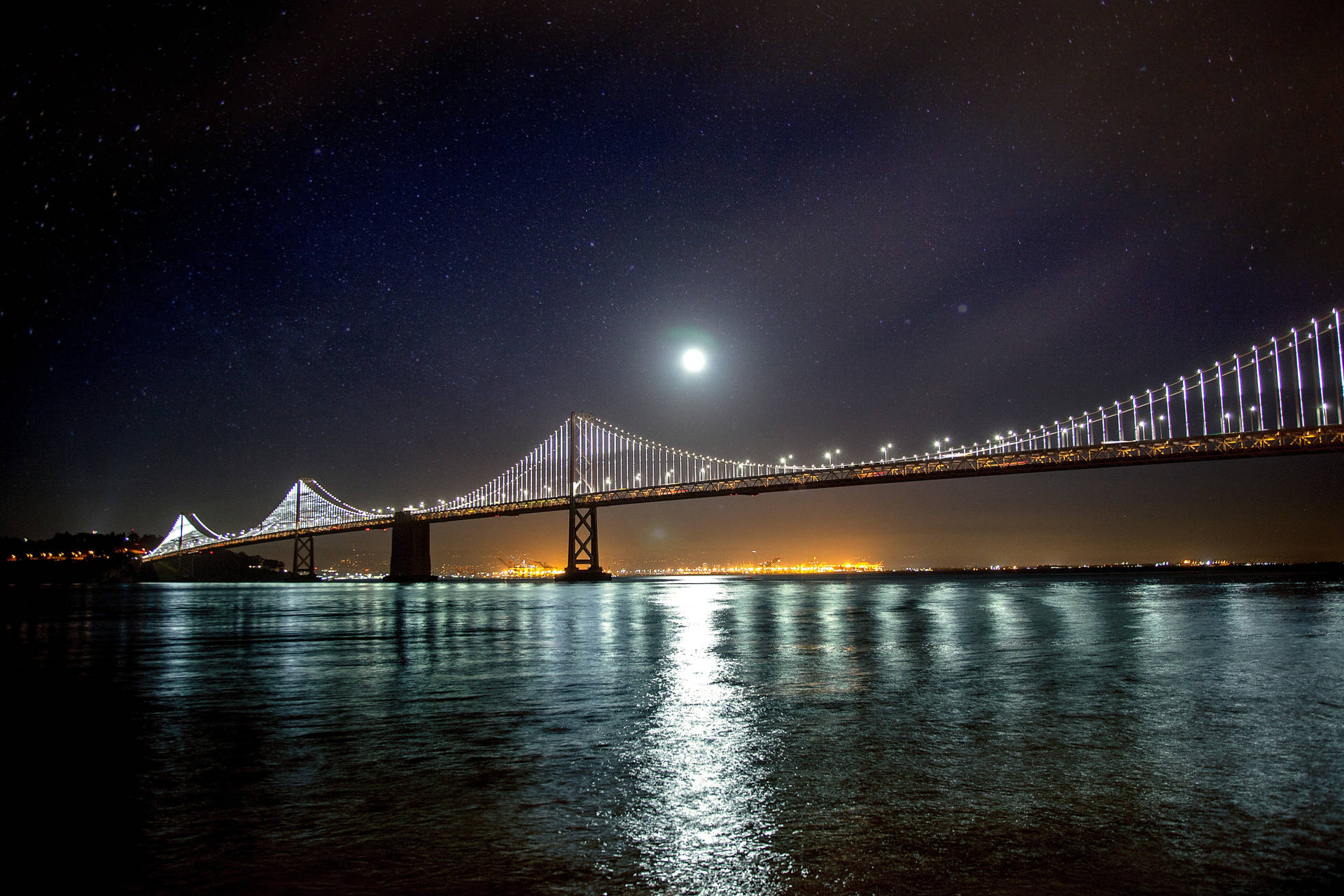Starry Bay Bridge San Francisco Photography Wallpaper