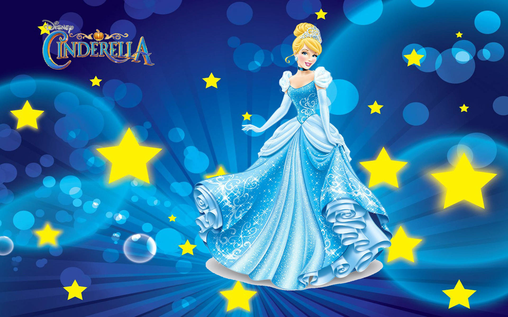 Starry Blue Cinderella Background