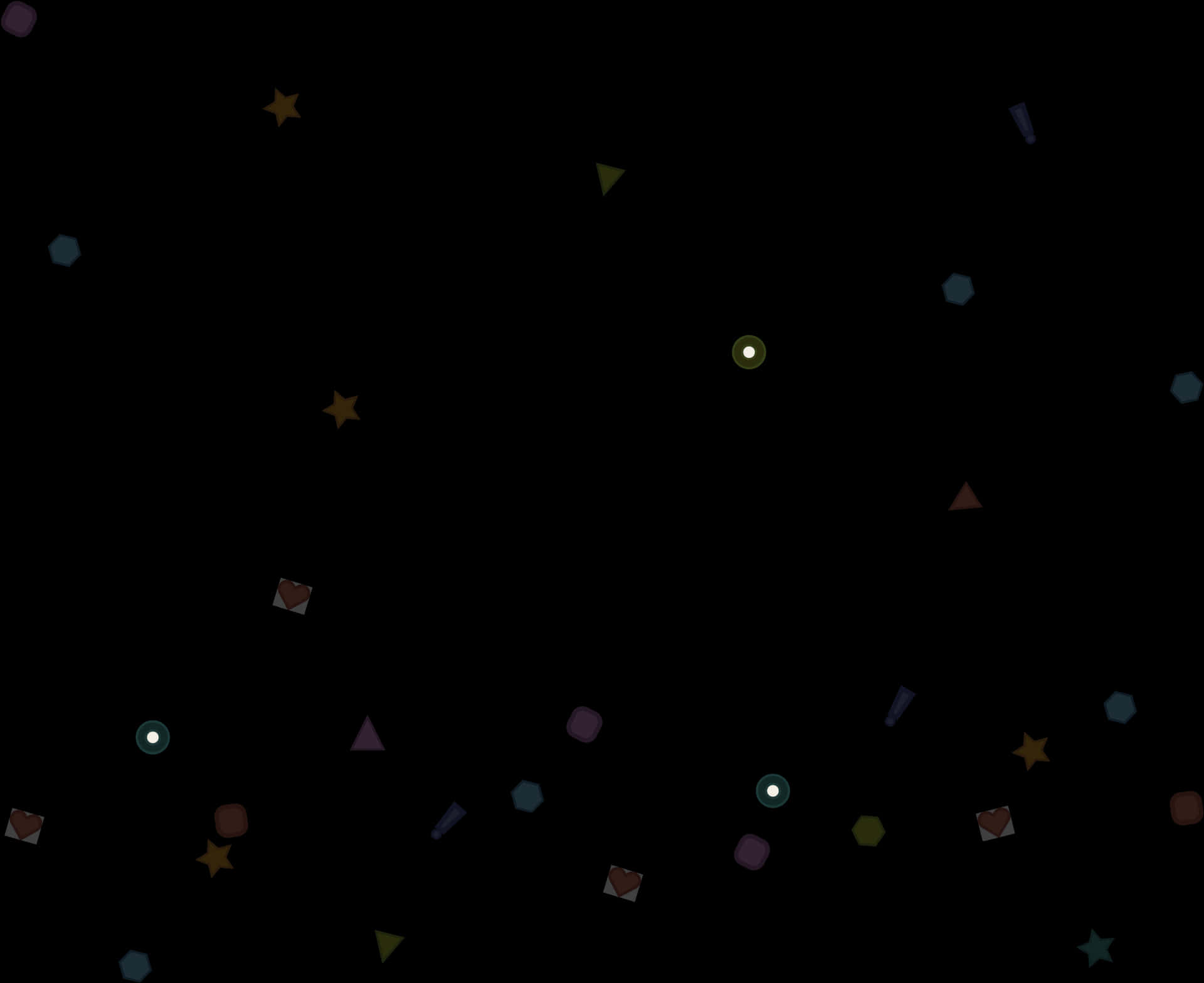 Starry Confettion Black Background PNG