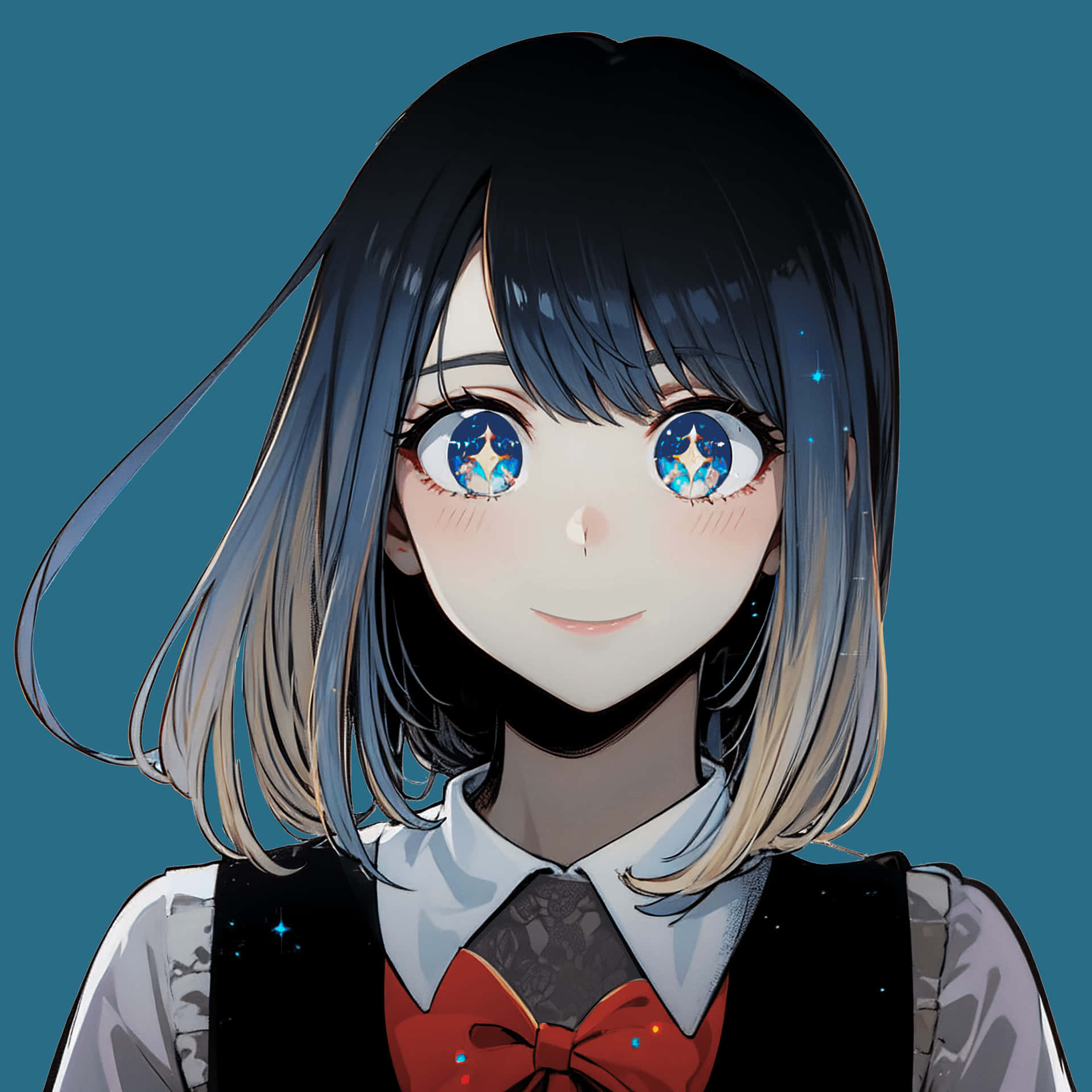 Starry Eyed Anime Girl Wallpaper