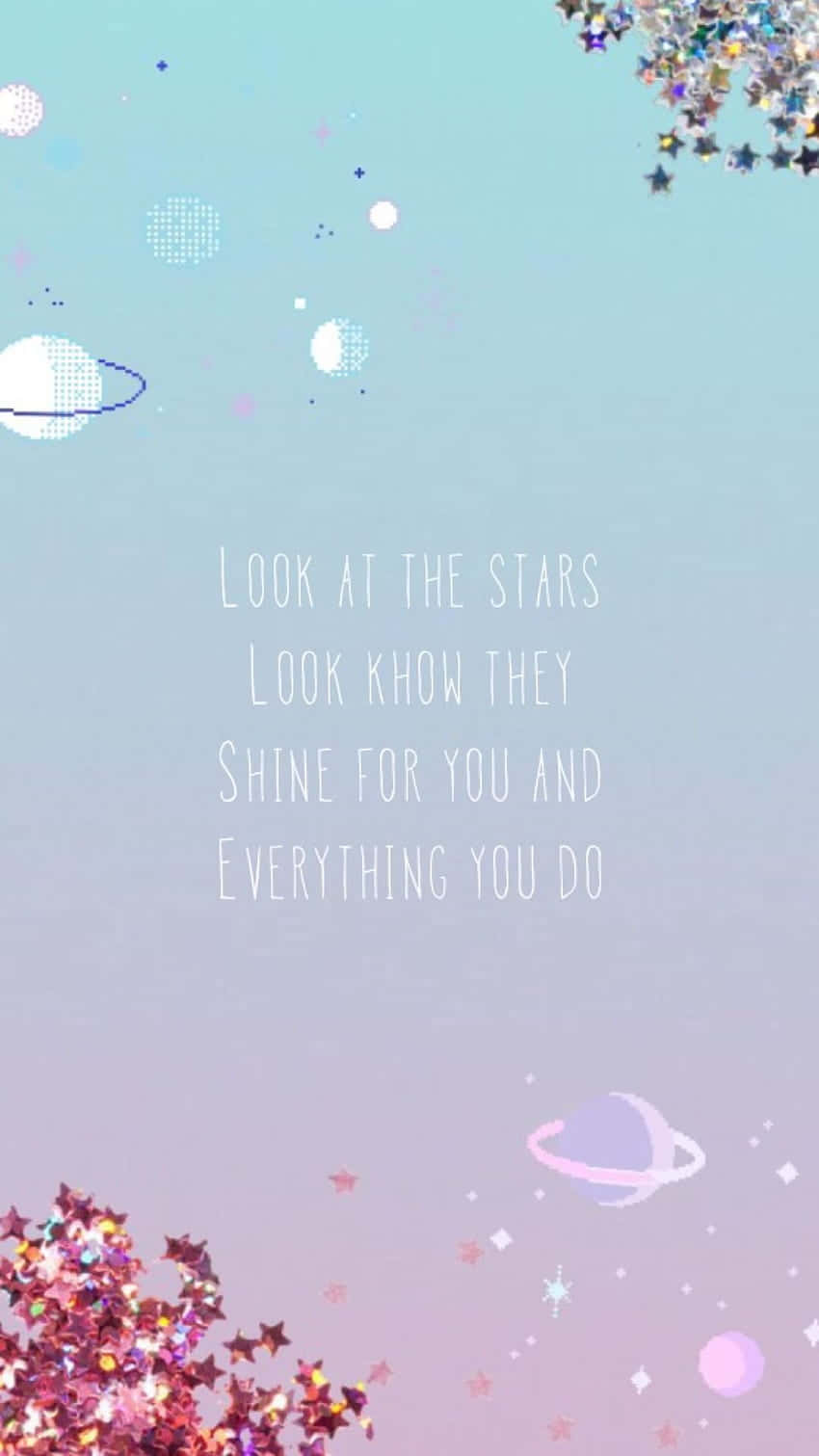 Starry Inspirational Quote Background Wallpaper
