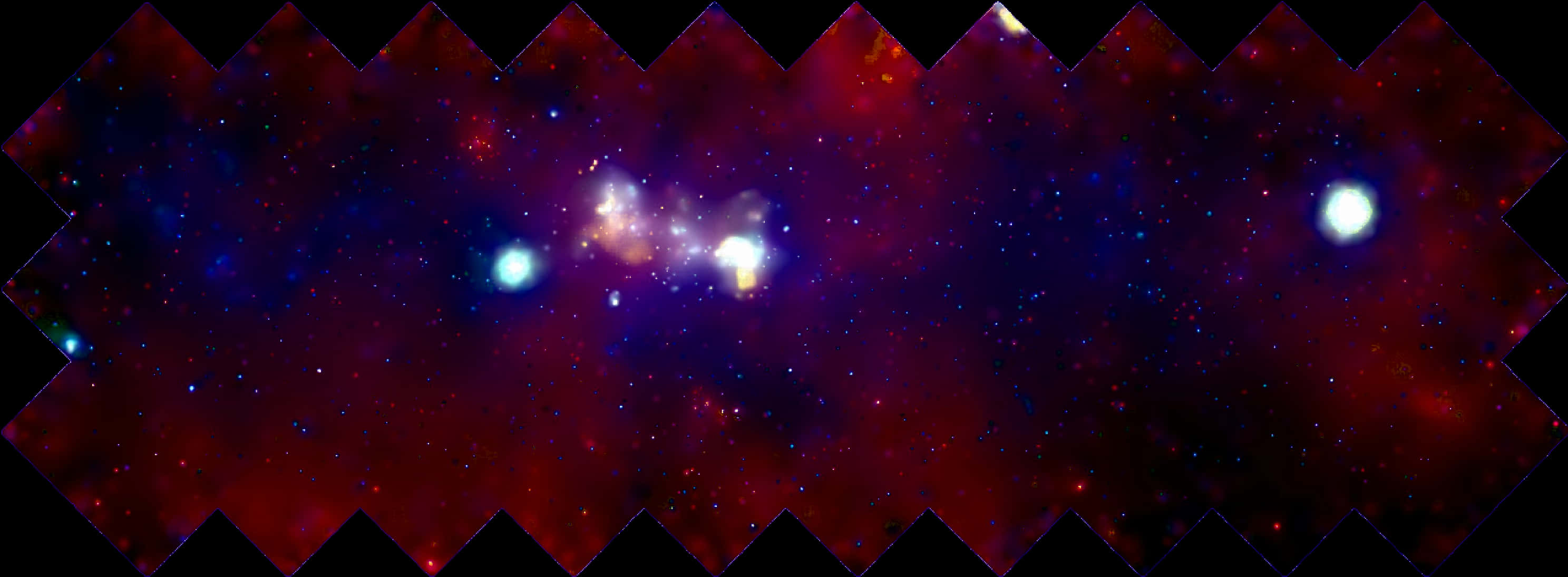 Starry Nebula Chevron Border PNG