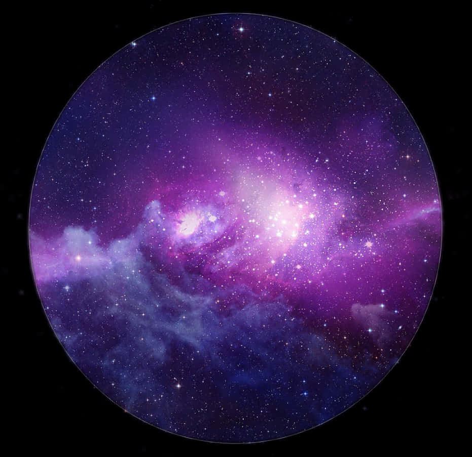 Starry Nebula Circle PNG