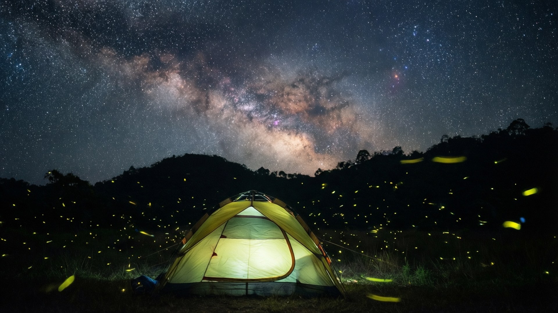 Campeggio Notte Stellata Sfondi