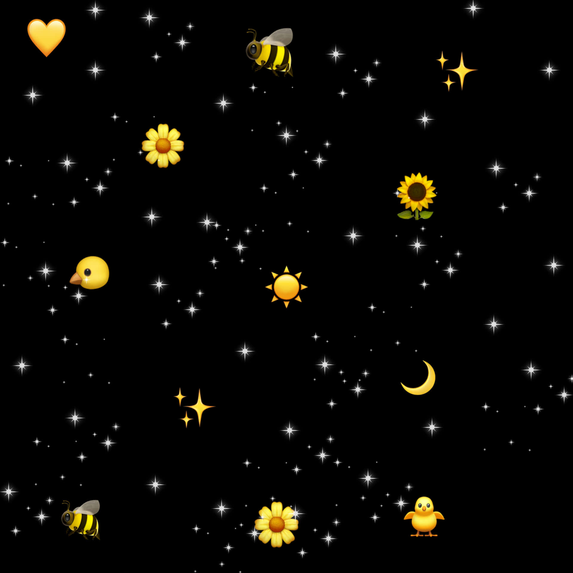 Starry Night Cartoon Emojis PNG
