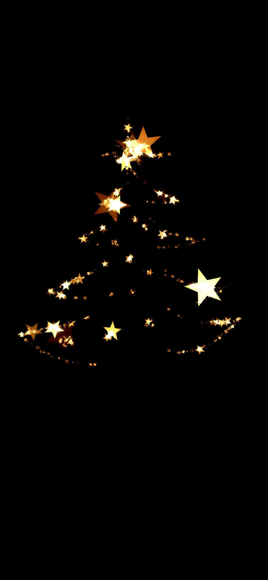 Starry Night Christmas Tree Wallpaper