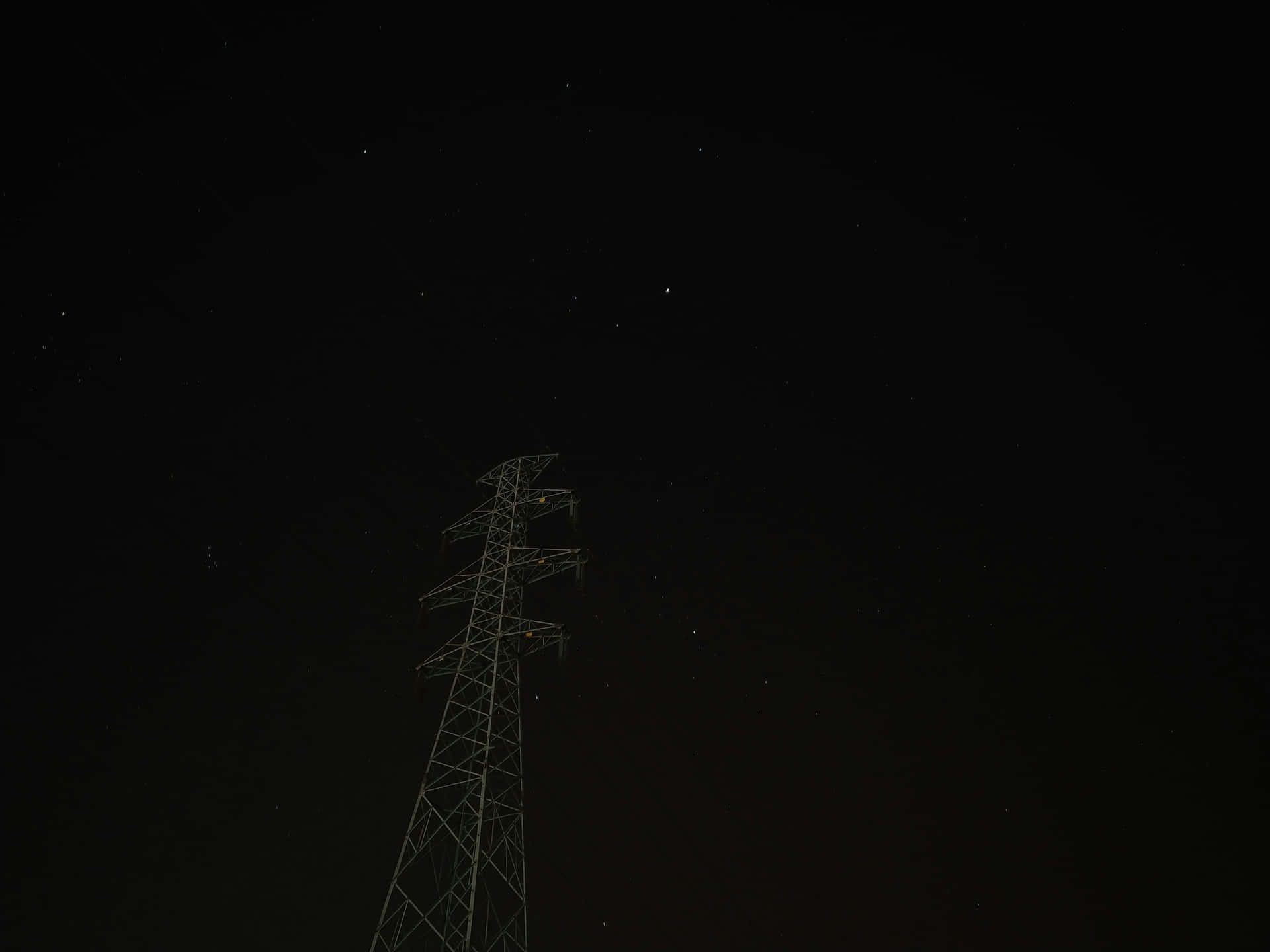Starry Night Electric Tower Wallpaper