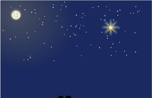 Starry Night Nativity Scene PNG