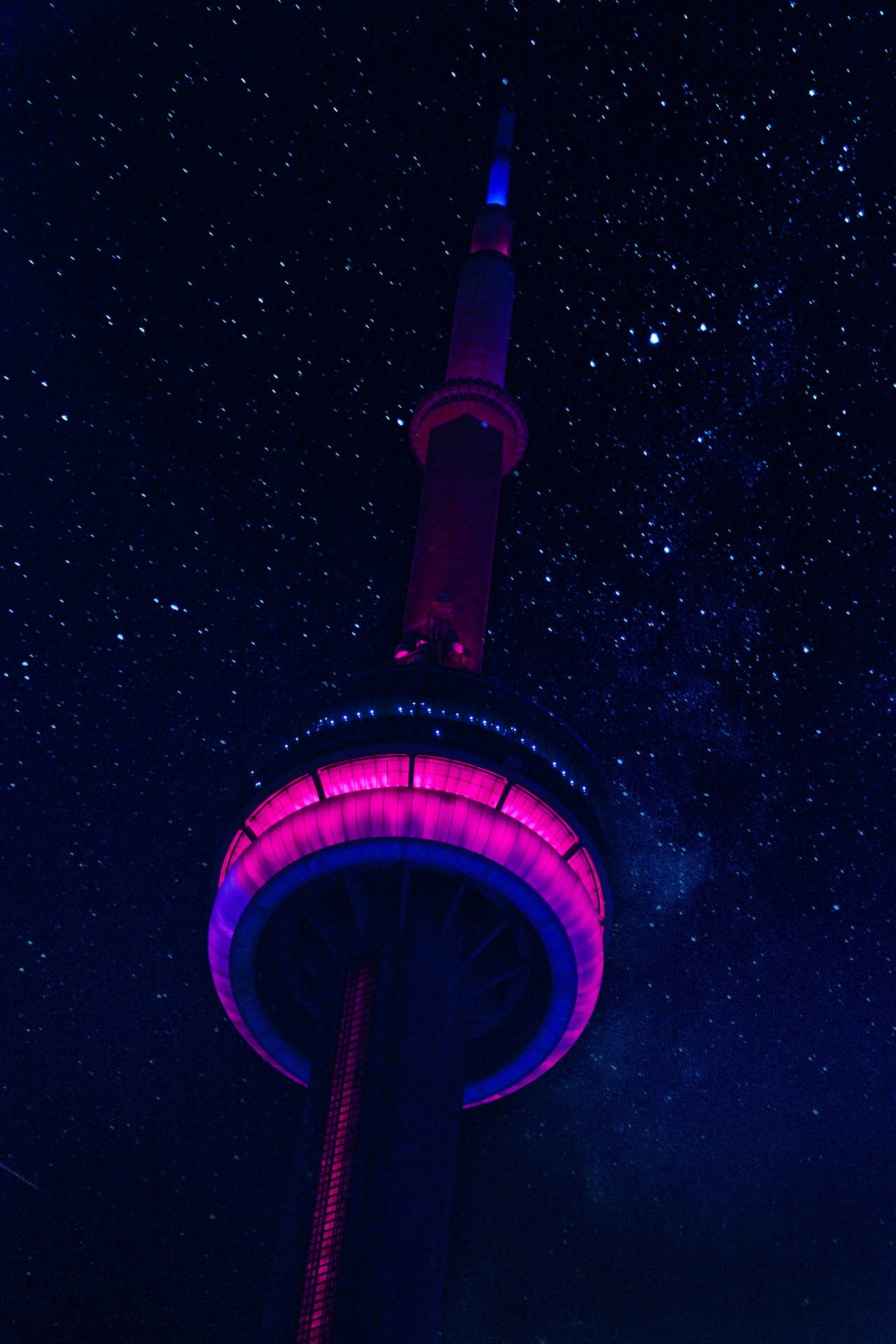 Starry Night Over CN Tower Wallpaper