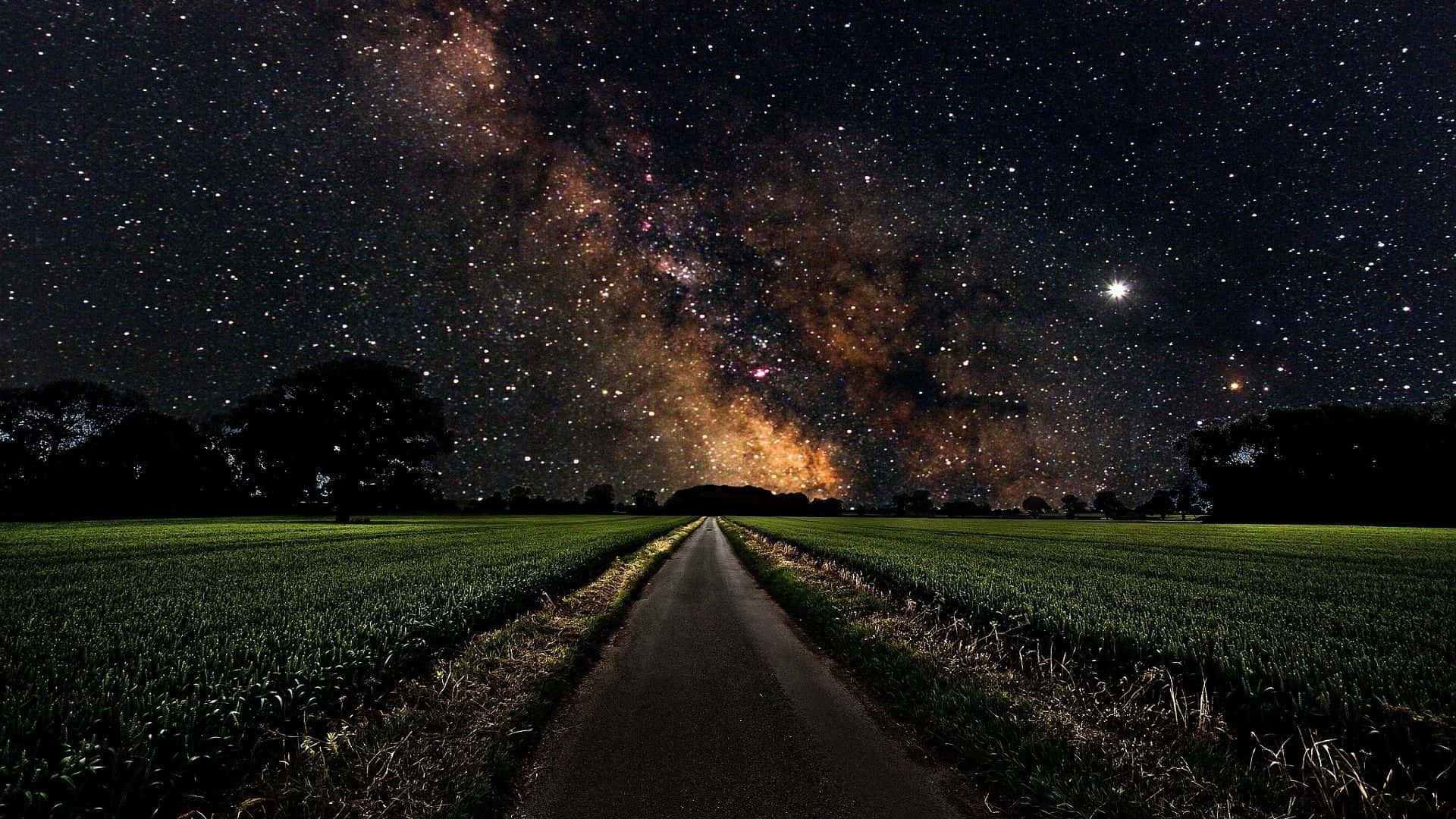 Starry Night Over Country Road.jpg Wallpaper